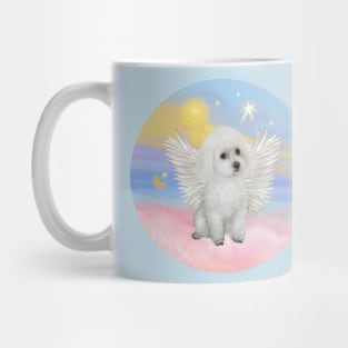 White Toy Poodle Angel in Heaven's Clouds Mug